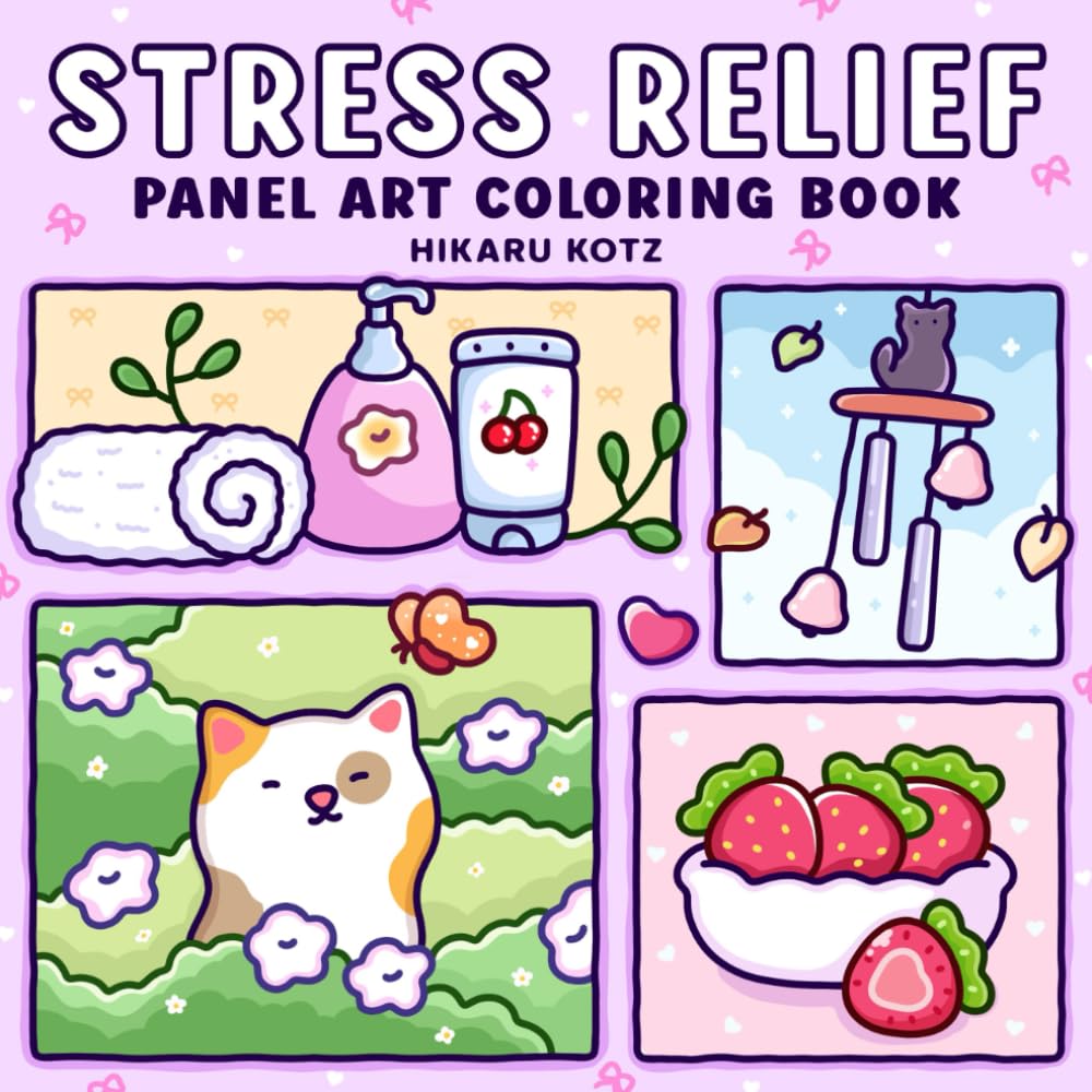 Libro: Stress Relief: Panel Art Coloring Book for Adults and Teens