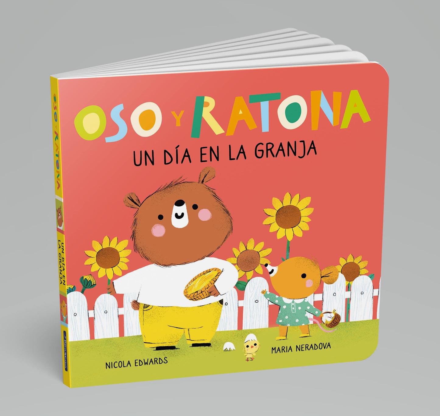 Libro: Oso y Ratona - Un día en la granja: Un libro de cartón con pestañas (Pequeñas manitas)