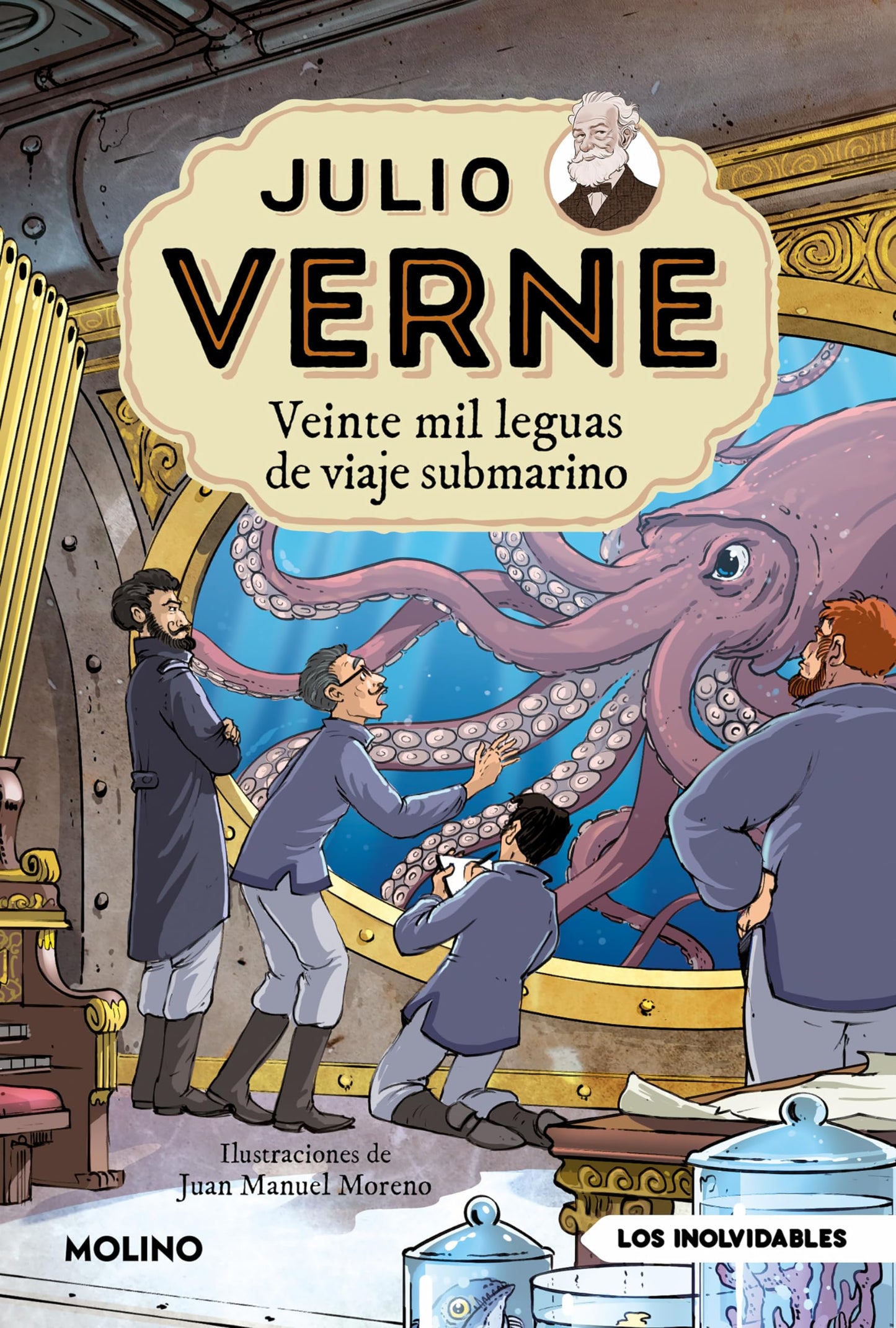 Julio Verne - Veinte mil leguas de viaje submarino (edición actualizada, ilustrada y adaptada) (Inolvidables)