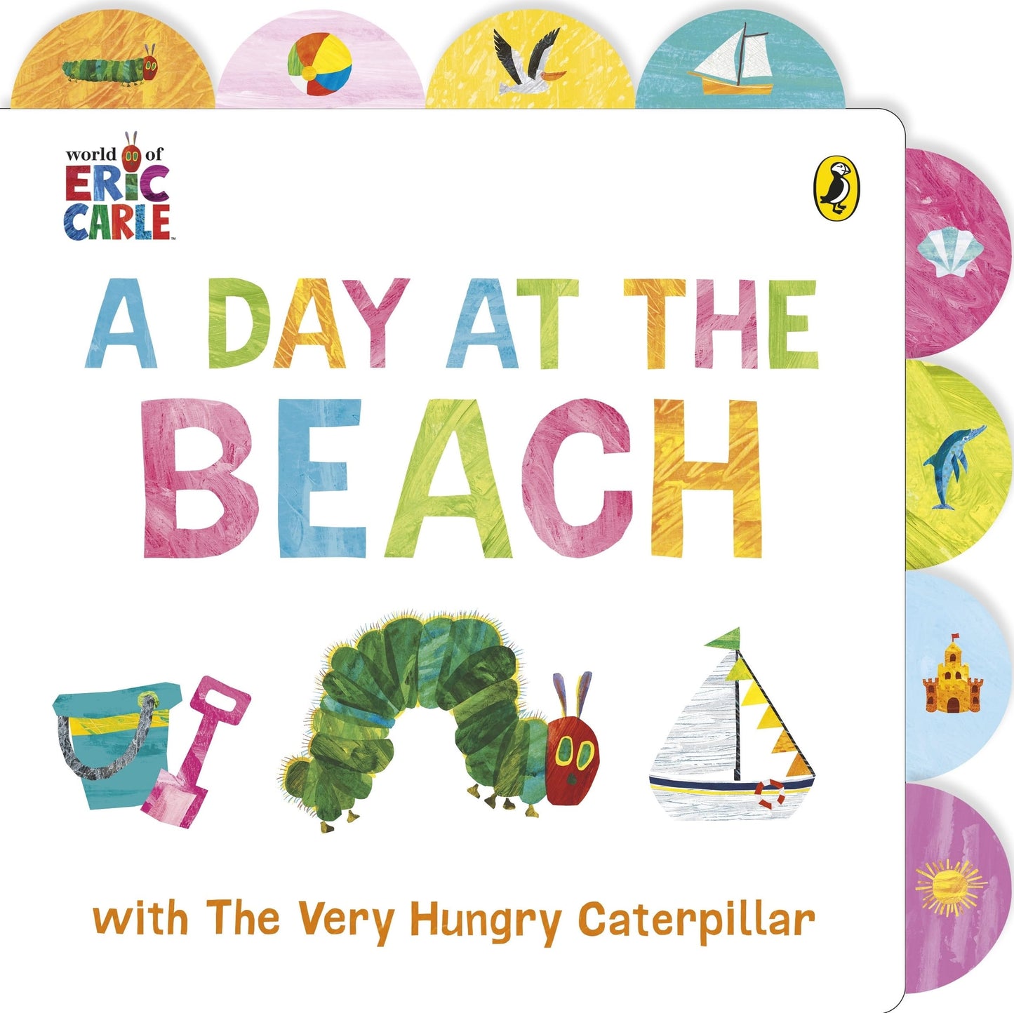 Libro: Puffin A Day at the Beach with The Very Hungry Caterpillar Tabbed Board Book.