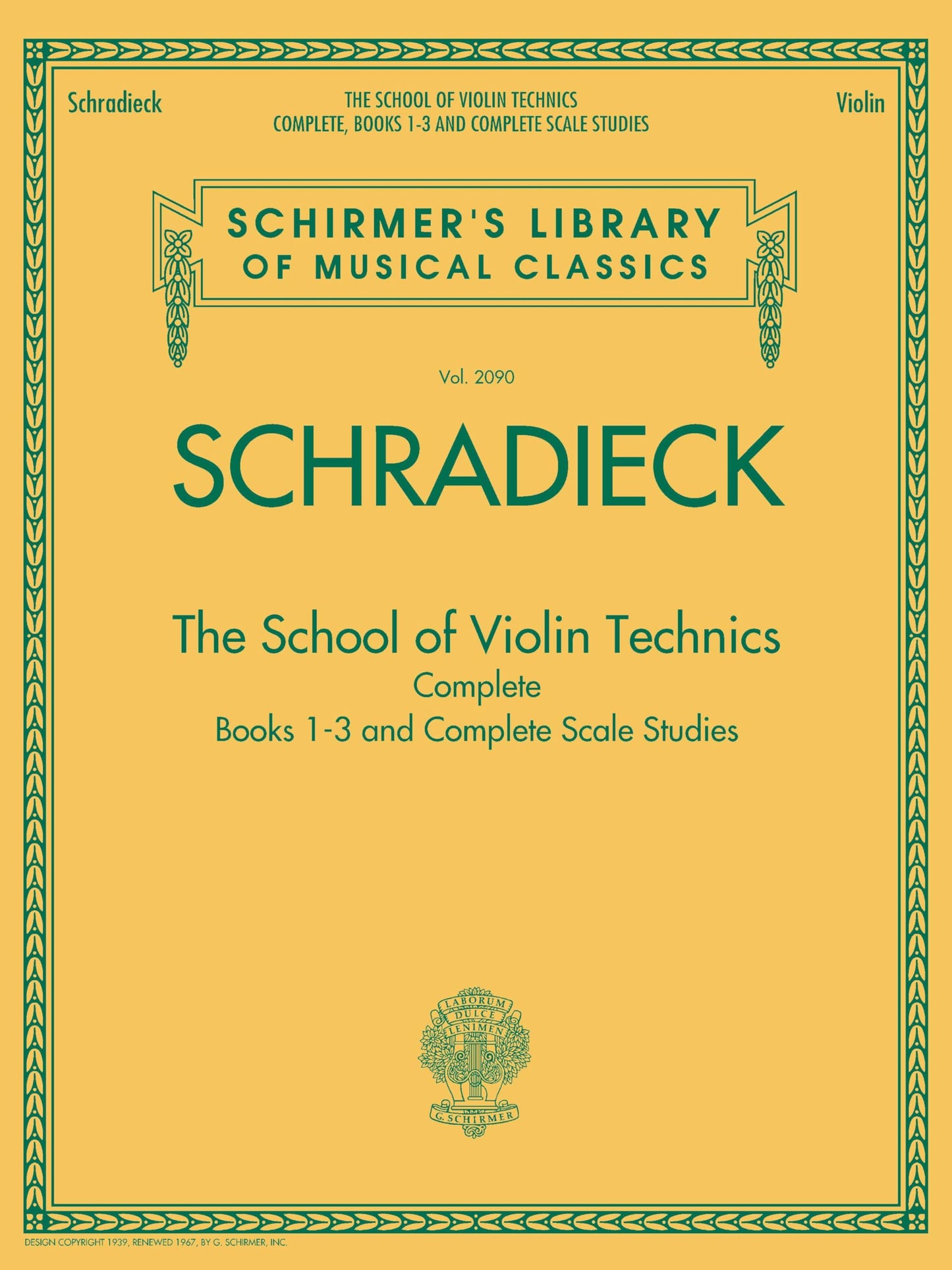 Libro: Schradieck: The School for Violin Technics Complete Edition | Violin Method Book with Books 1-3 and Scale Studies | Technique Exercises for Intermediate and Advanced Violinists