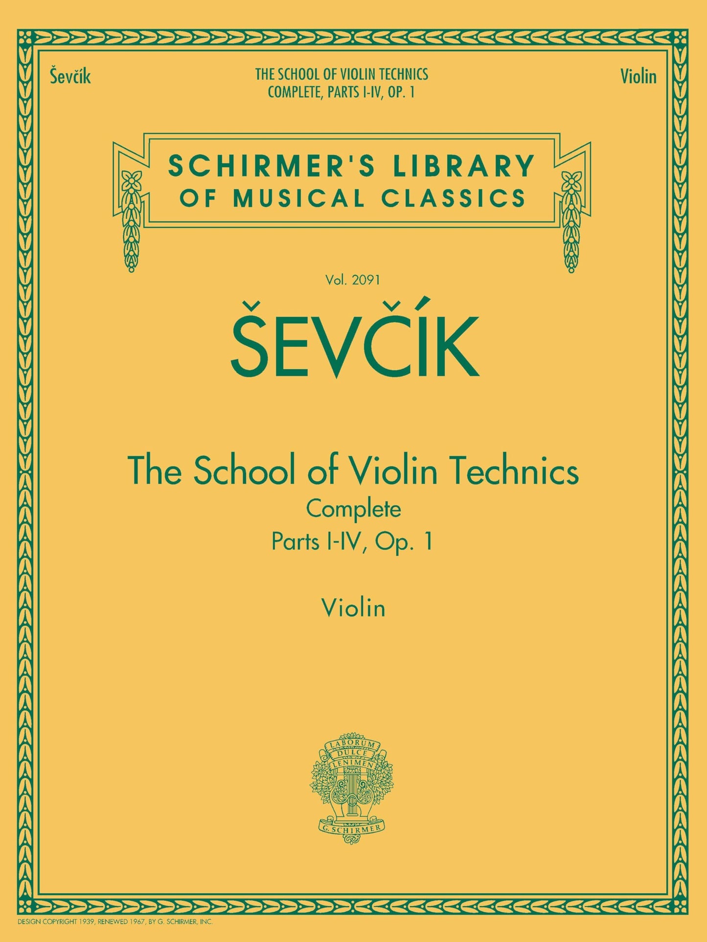 Libro: Otakar sevcik: the school of violin technics op.1 complete: Parts I-IV, Op. 1 (Schirmers Library of Musical Classics)