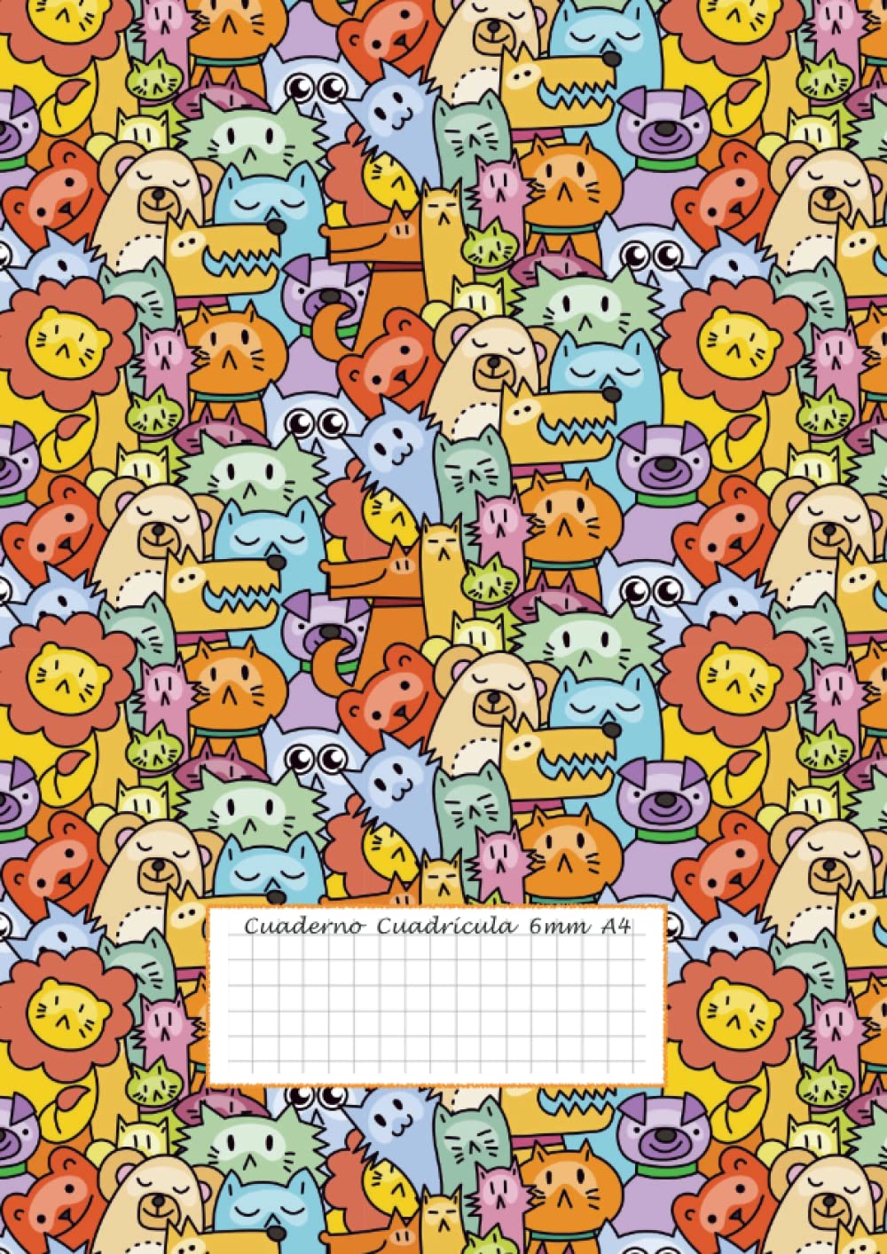 Libro: Cuaderno Cuadrícula 6mm A4: Libreta Cuadriculada 6x6 con portada de Animales - 100 páginas - Libreta cuadriculada sin espiral A4 - Cuaderno Infantil a4 (Spanish Edition)