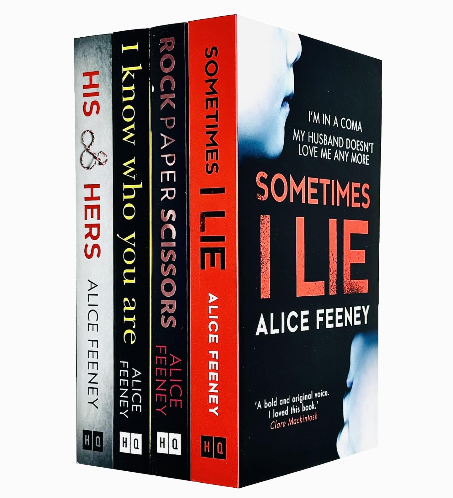 Libro: Alice Feeney Collection 4 Books Set (Rock Paper Scissors, Sometimes I Lie, His And Hers, I Know Who You Are)