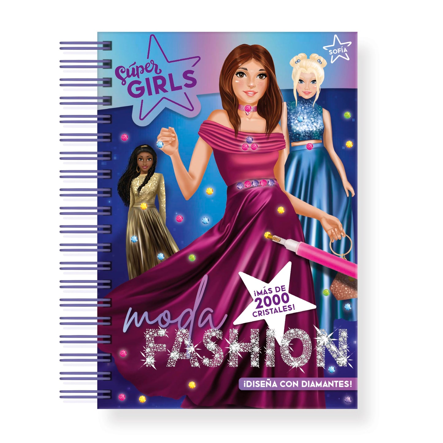 Libro: SUPER GIRLS - MODA FASHION - DISEÑA CON DIAMANTES