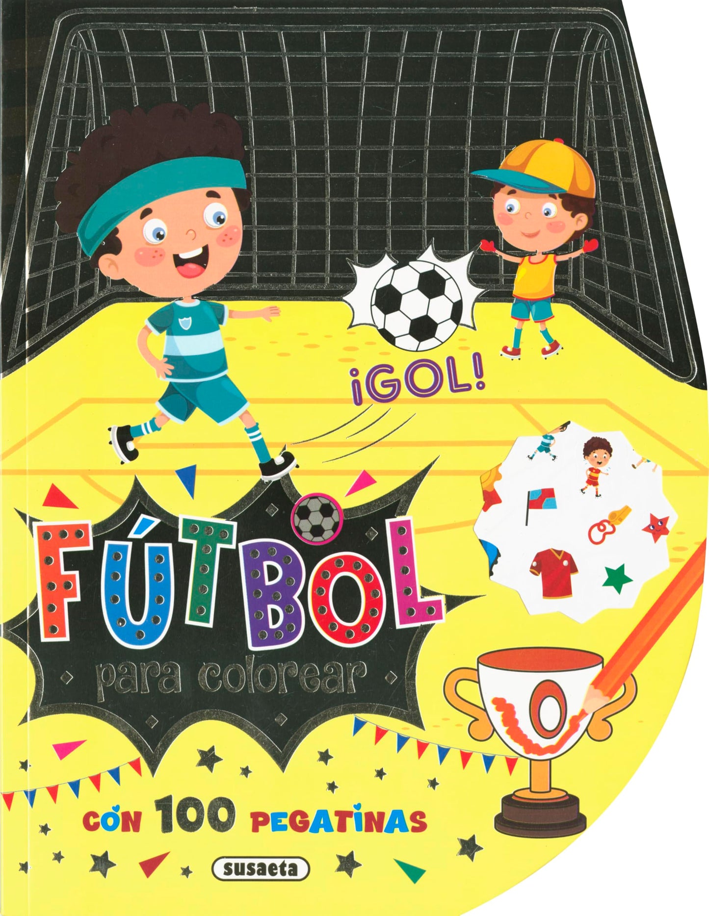 Libro: Susaeta - Fútbol para colorear (100 pegatinas)