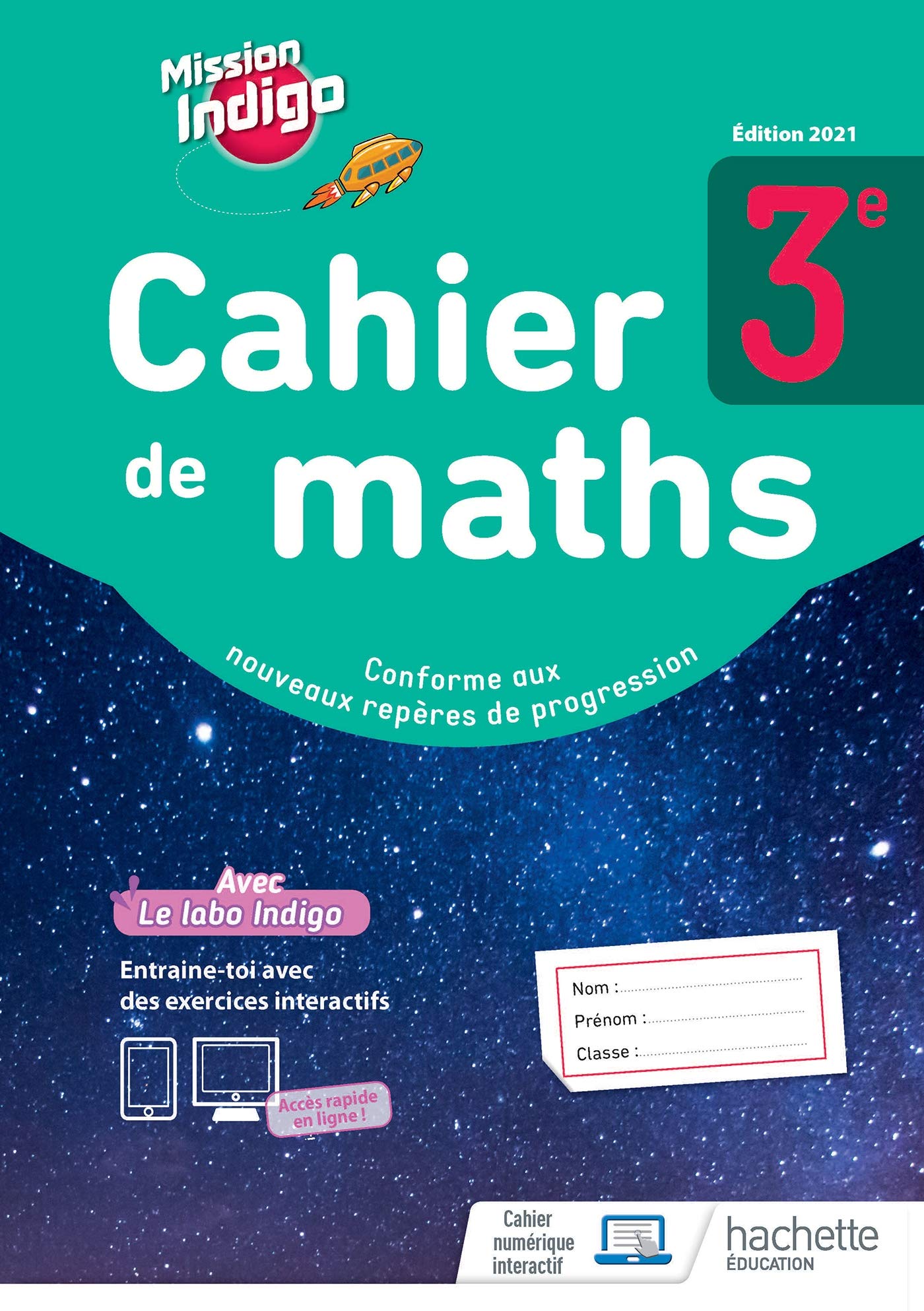 Libro: Cahier de maths 3e Mission Indigo: Cahier d'activités