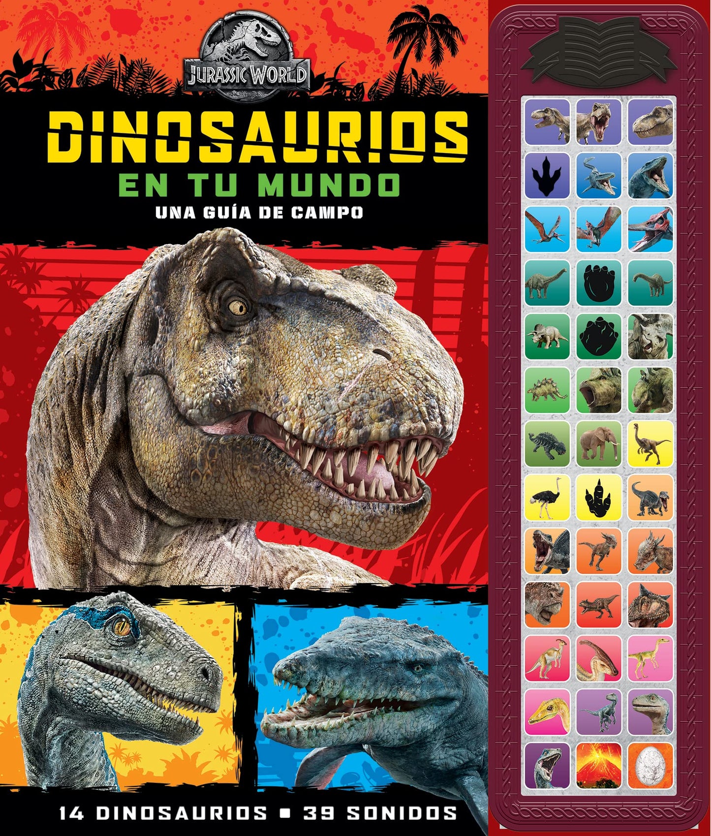 Libro: DINOSAURIOS EN TU MUNDO. TESORO DE CUENTOS CON SONIDO JURASSIC WORLD
