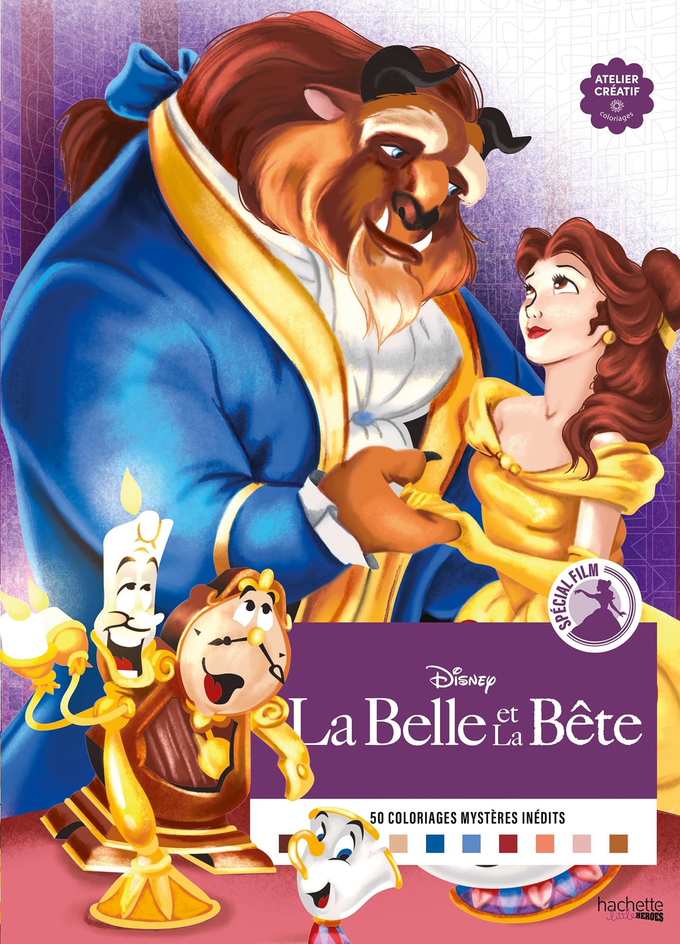 Libro: La Belle et la Bête: 50 coloriages mystères inédits