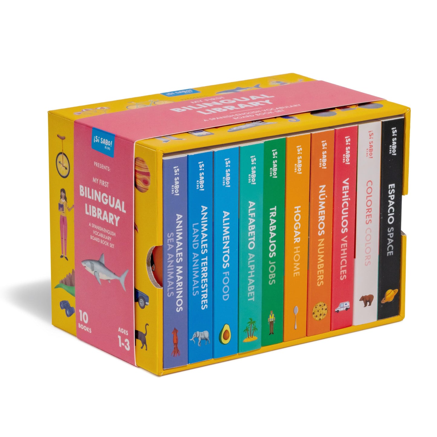 Libro: My First Bilingual Library: A Spanish-English Vocabulary Board Book Set of Colors, Numbers, Animals, ABCs, and More: 2 (Sí Sabo Kids)