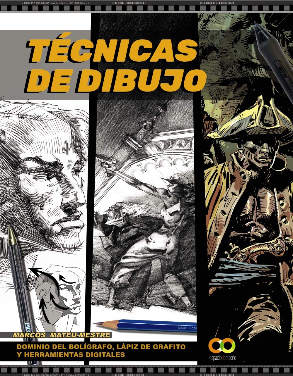 Libro: Técnicas de dibujo. Dominio del bolígrafo, lápiz de grafito y herramientas digitales (ESPACIO DE DISEÑO)