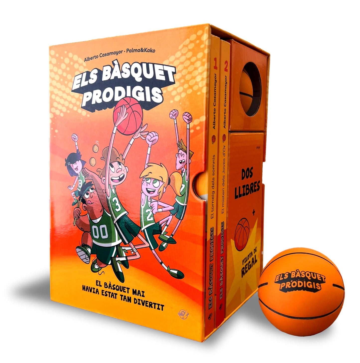 Libro: Estoig Els Bàsquet Prodigis: 2 llibres + pilota: Fantàstic estoig per regalar amb els dos primers llibres d’«Els Bàsquet Prodigis» i una pilota