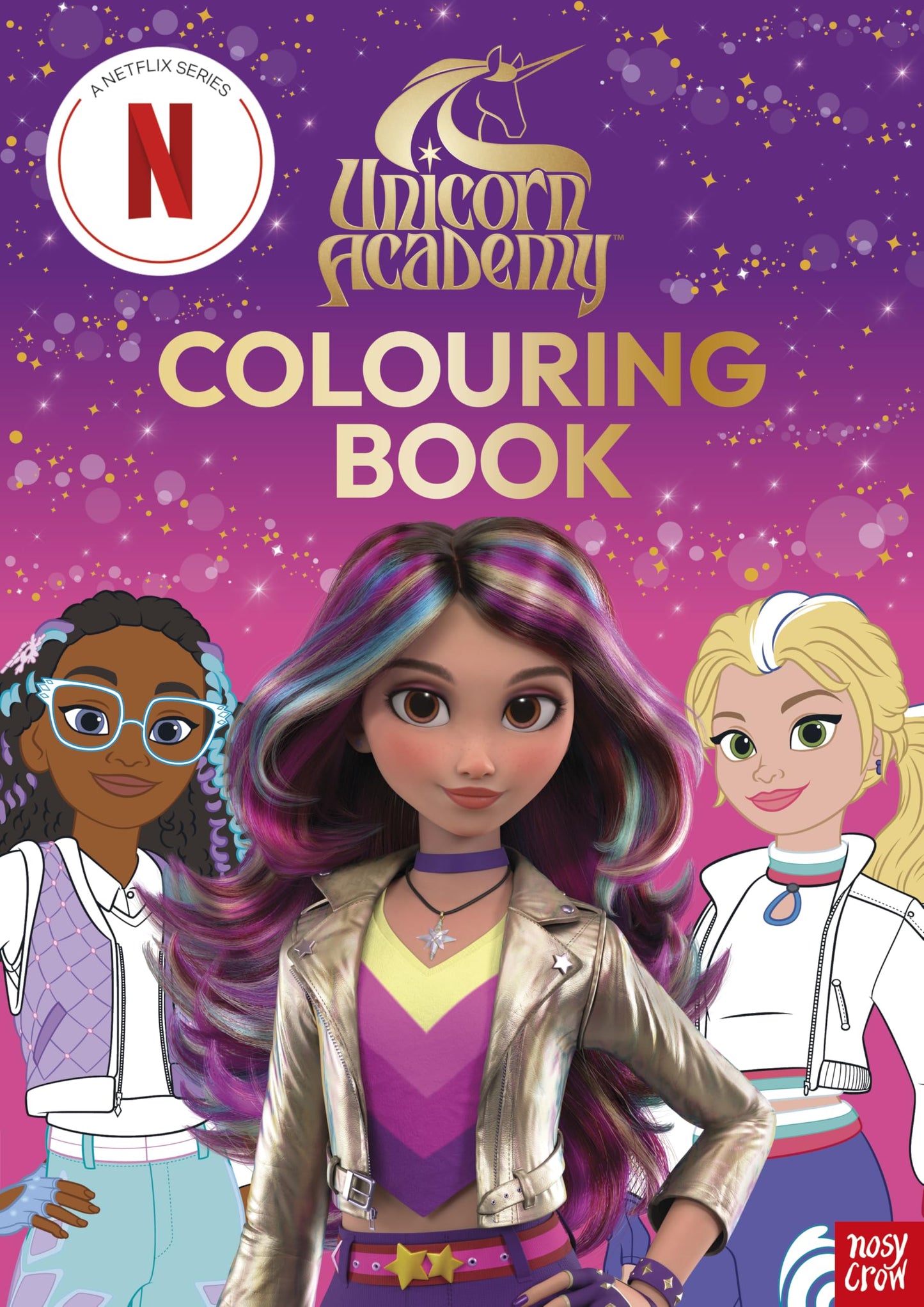 Libro: Nosy Crow Unicorn Academy Colouring Book.