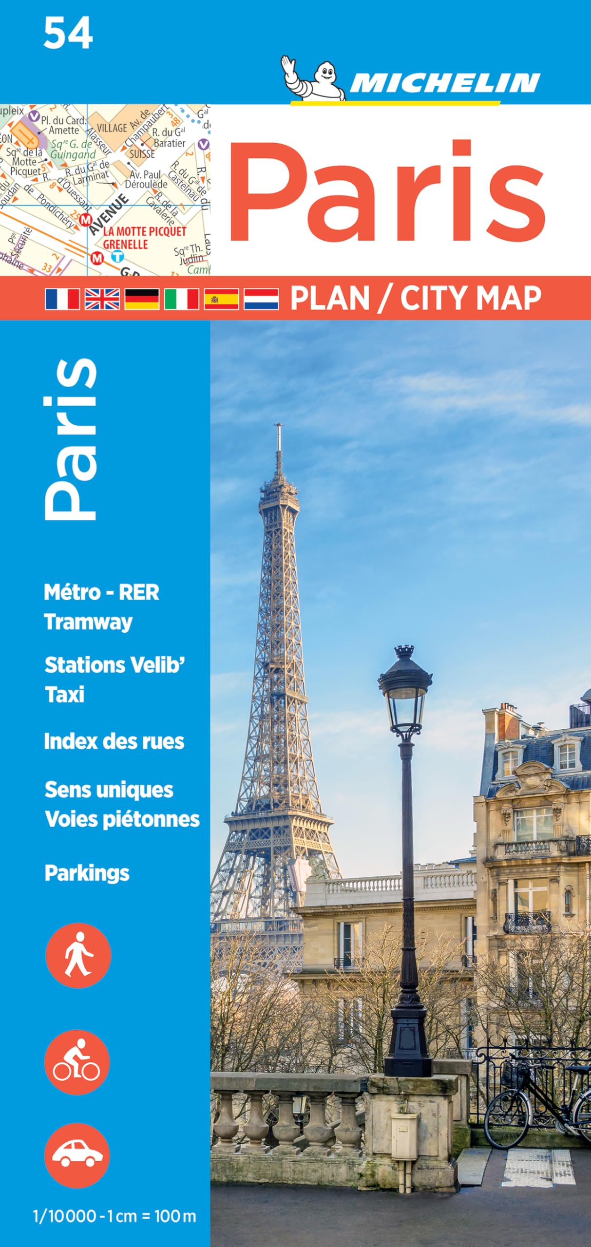 Libro: Michelin Paris Street Map + Index Map 54