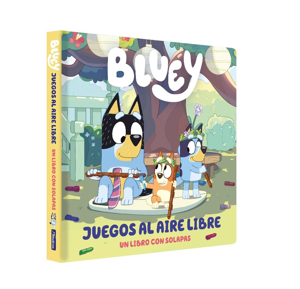 Libro: Bluey. Libro de cartón con solapas - Juegos al aire libre (Pequeñas manitas)