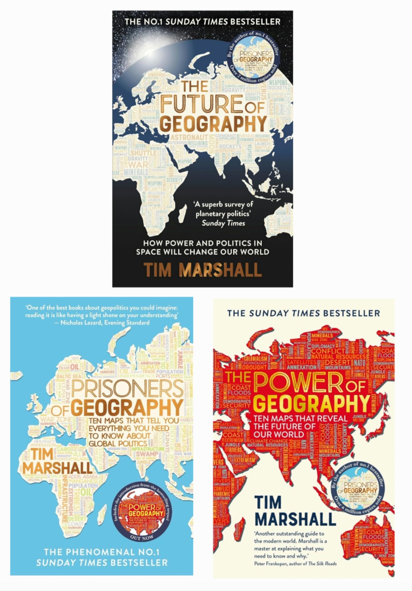 Libro: Tim Marshall 3 Books Collection Set (Prisoners of Geography, The Power of Geography, The Future of Geography)