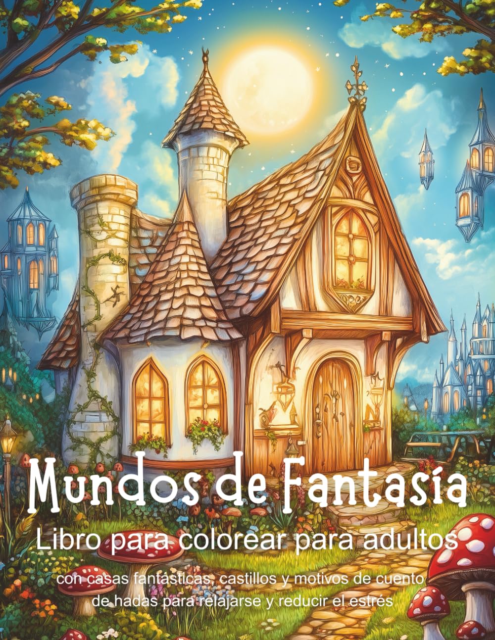 Libro: Mundos de Fantasía - Libro para colorear para adultos con casas fantásticas, castillos y motivos de cuento de hadas para relajarse y reducir el estrés