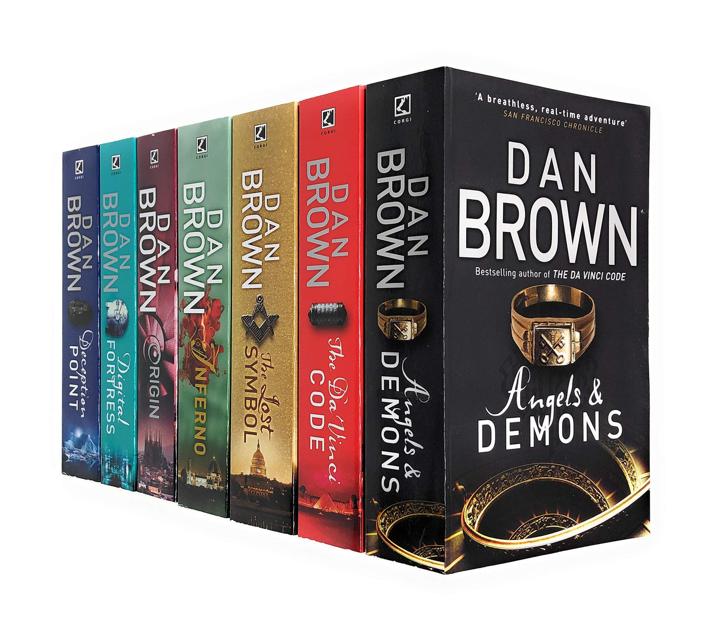 Libro: Robert Langdon Series Collection 7 Books Set By Dan Brown (Angels And Demons, The Da Vinci Code, The Lost Symbol, Inferno, Origin, Digital Fortress, Deception Point)