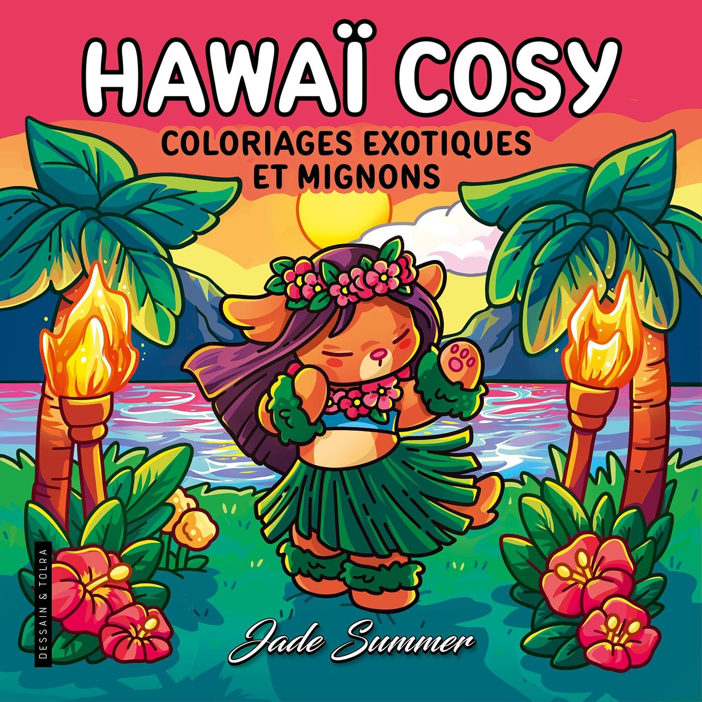 Libro: Hawaï cosy: Coloriages exotiques et mignons