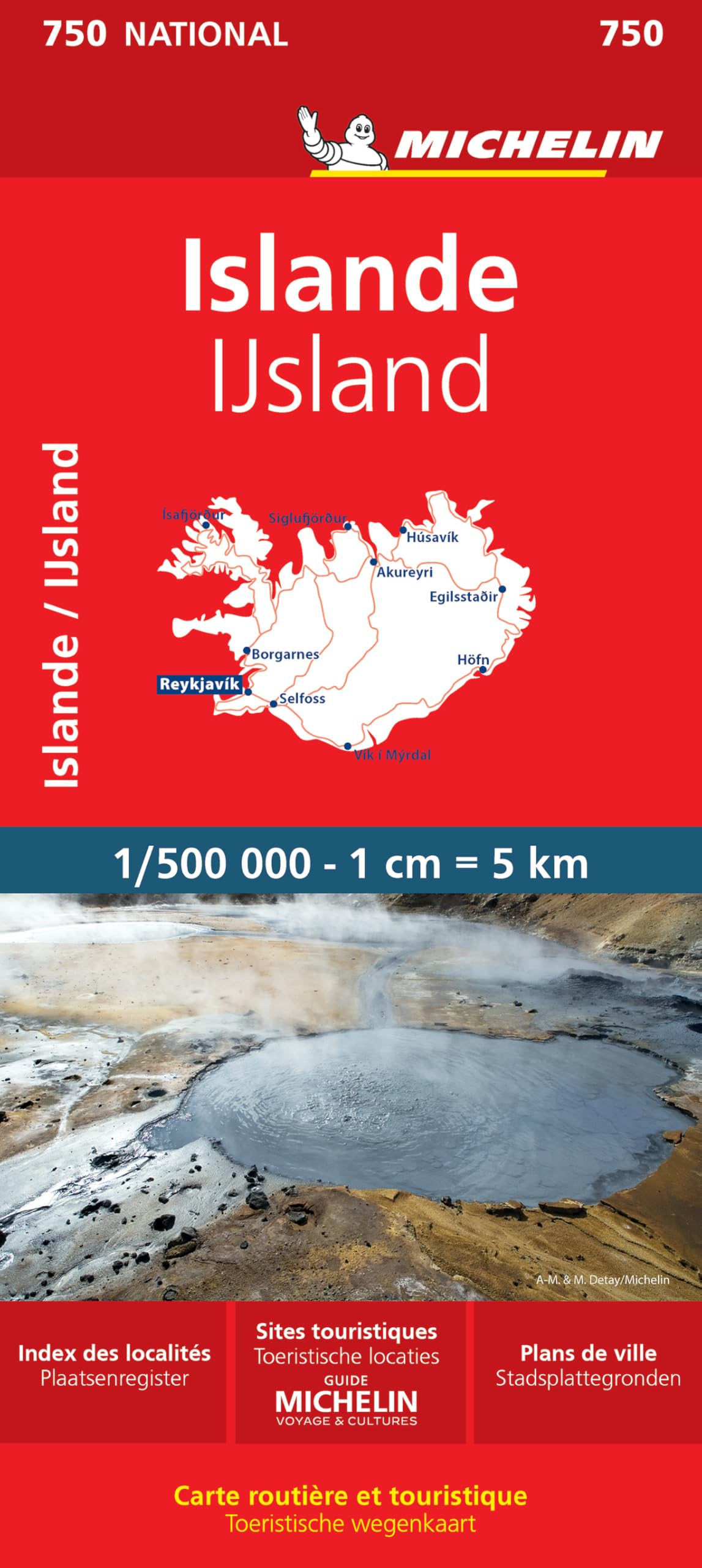 Libro: Carte Nationale Islande / Ijsland: Wegenkaart Schaal 1 : 500.000: 750