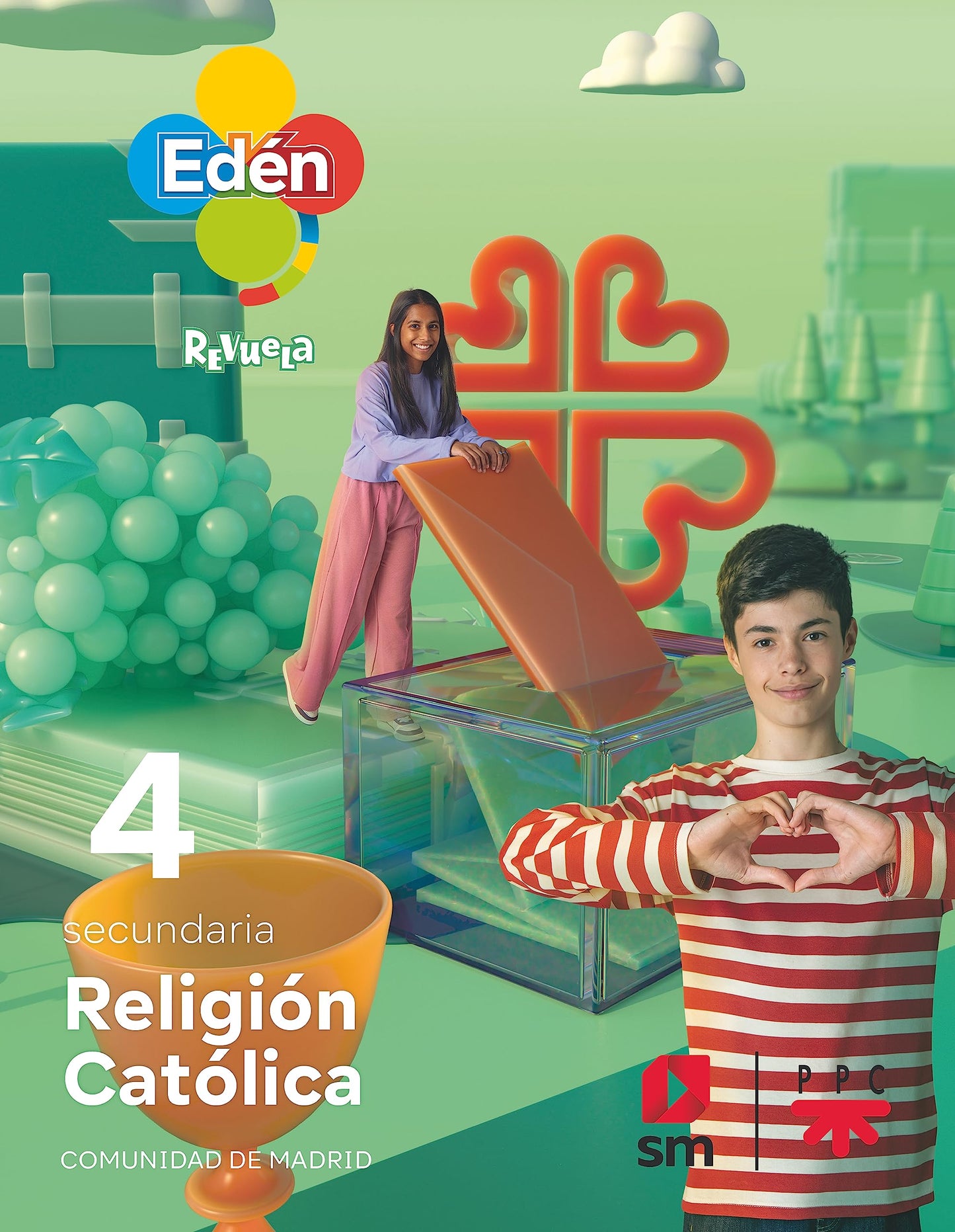 Libro: Religión católica. 4 Secundaria. Edén. Revuela. Comunidad de Madrid