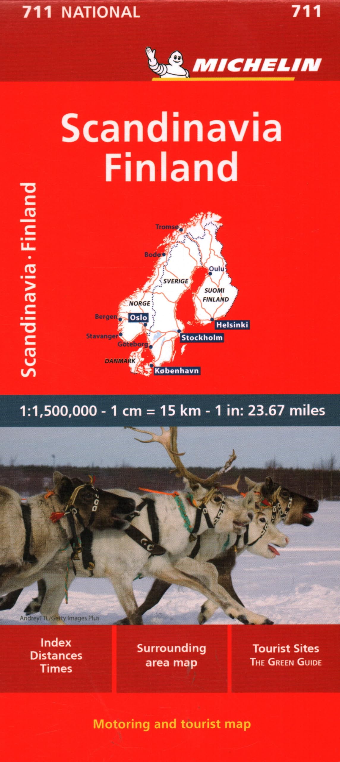 Libro: Scandinavia. Finlandia 1:1.500.000: Map (Mapas National)