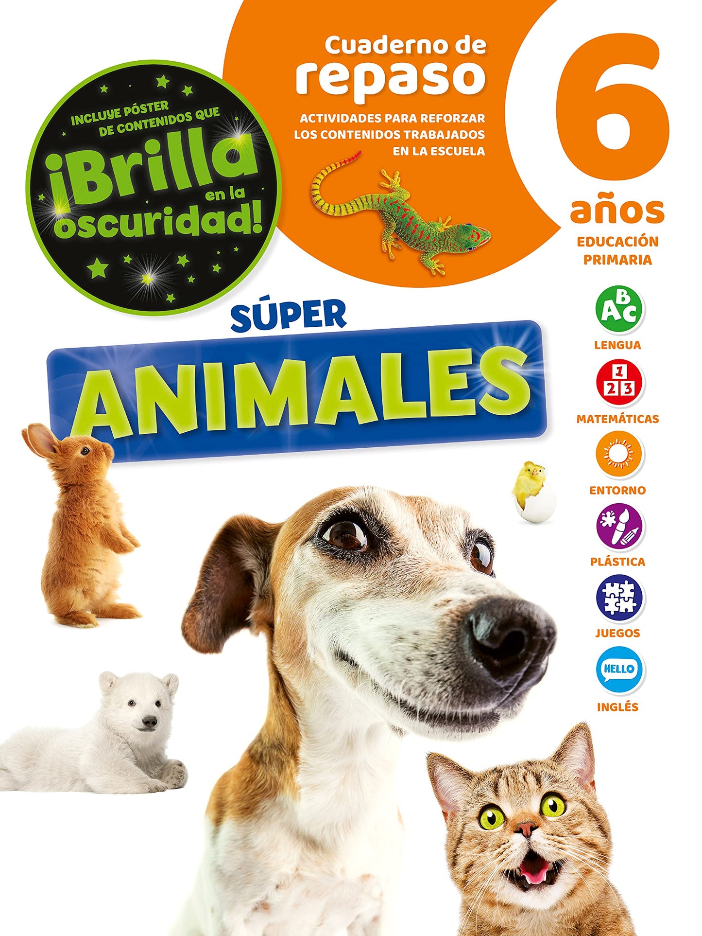 Libro: CUADERNO DE REPASO TEMÁTICO LUMINISCENTE 6 AÑOS SÚPER ANIMALES
