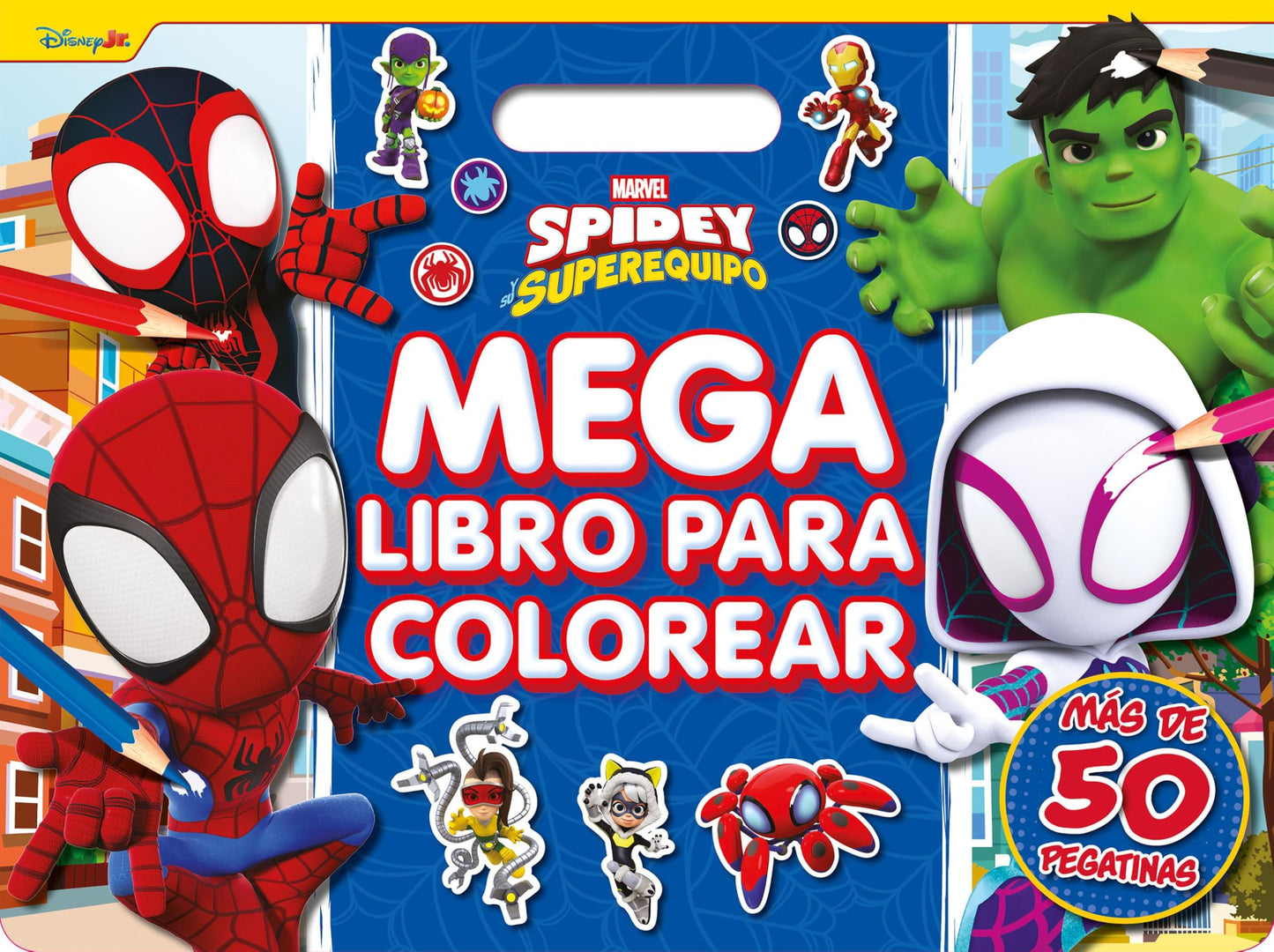 Spidey y su superequipo. Megalibro para colorear: Con pegatinas