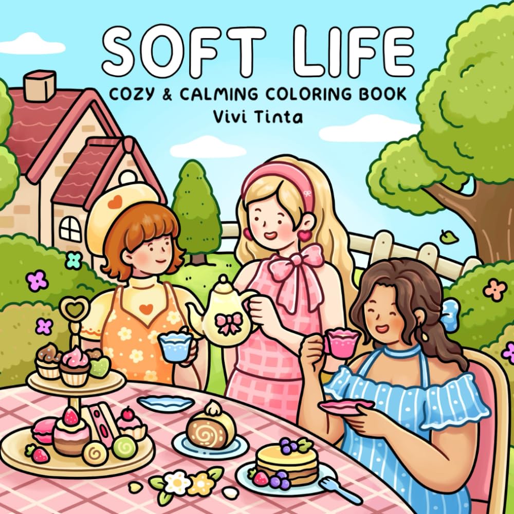 Libro: Soft Life: Cozy & Calming Coloring Book for Adults and Teens Featuring Gentle Daily Moments and Simple Joys (Girl Theme Coloring Book)
