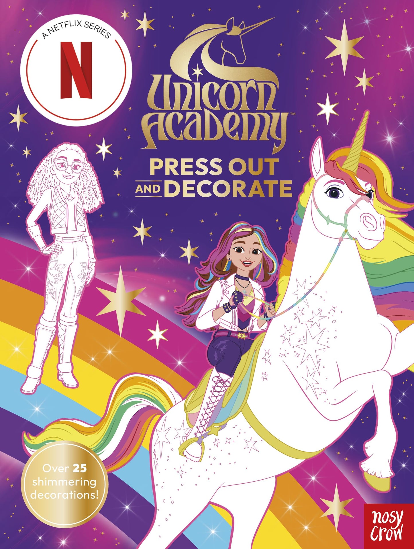 Libro: Nosy Crow Unicorn Academy Press Out and Decorate.