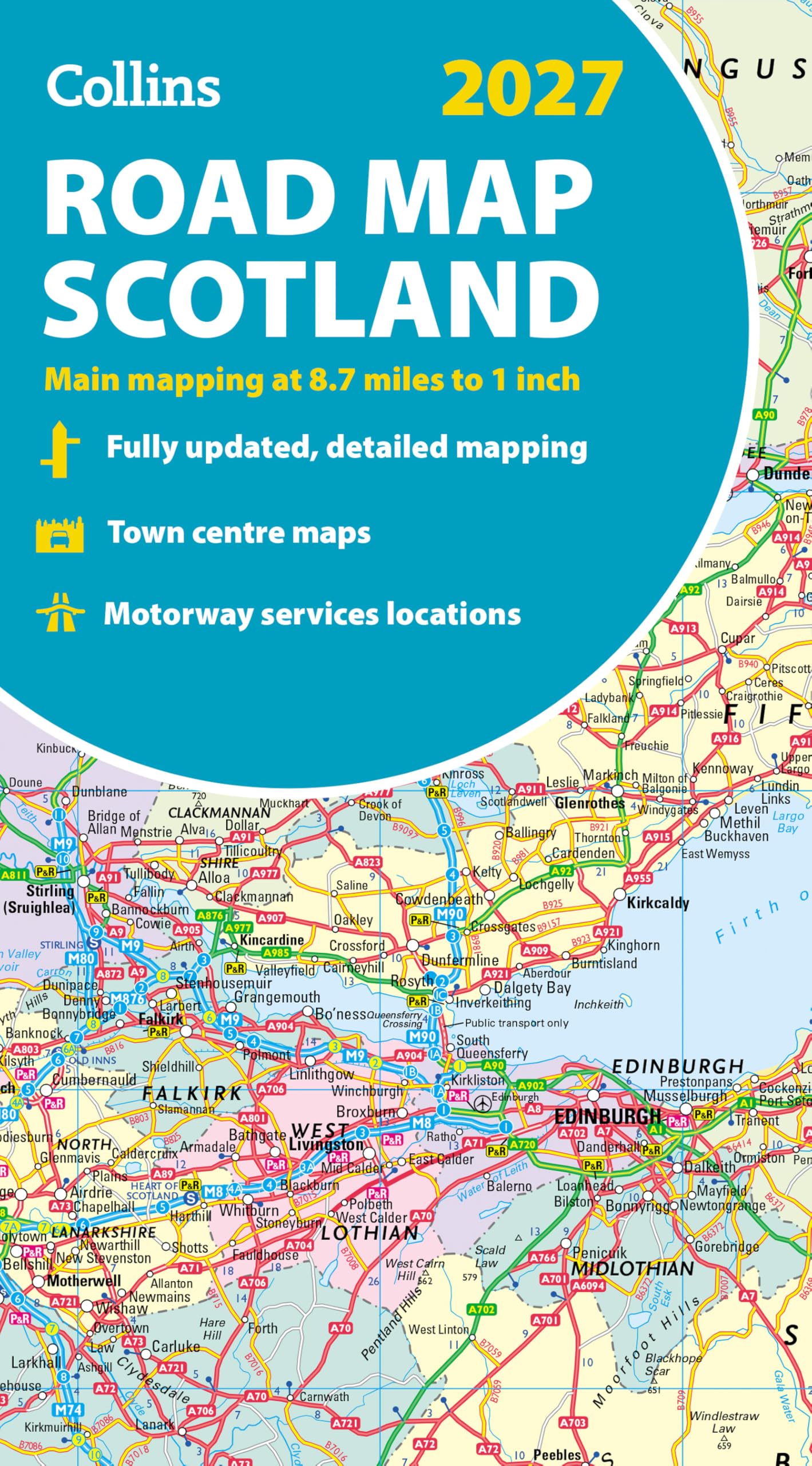 Libro: Collins Road Map of Scotland 2027 (Folded map): Clear, easy-to-read mapping (Collins Road Atlas)