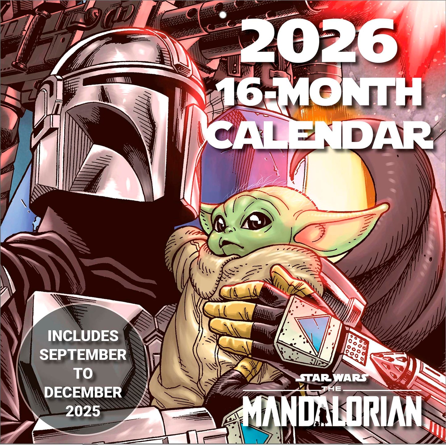 Libro: Pyramid - The Mandalorian 2026 - Brochure Calendar 30 x 30 cm with Din Djarin & Grogu (Baby Yoda) - Star Wars Wall Calendar for Sci-Fi & Series Fans