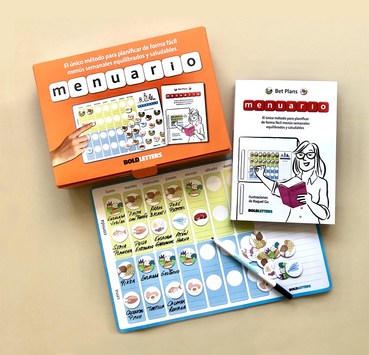 Libro: Menuario: El único método para planificar de forma fácil menús semanales equilibrados y saludables.
