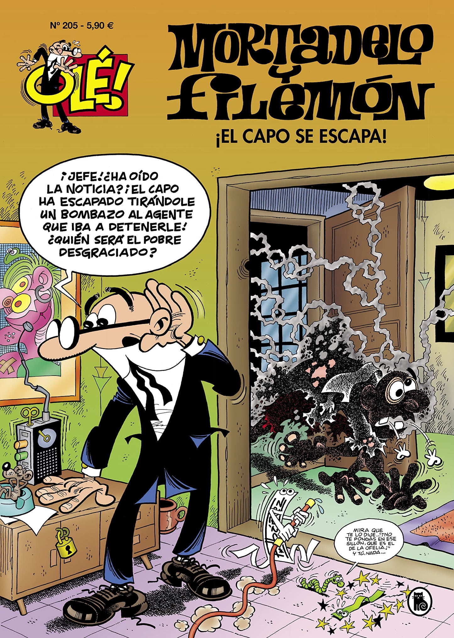 Libro: Mortadelo y Filemón. ¡El capo se escapa! (Olé! Mortadelo 205) (Bruguera Clásica)