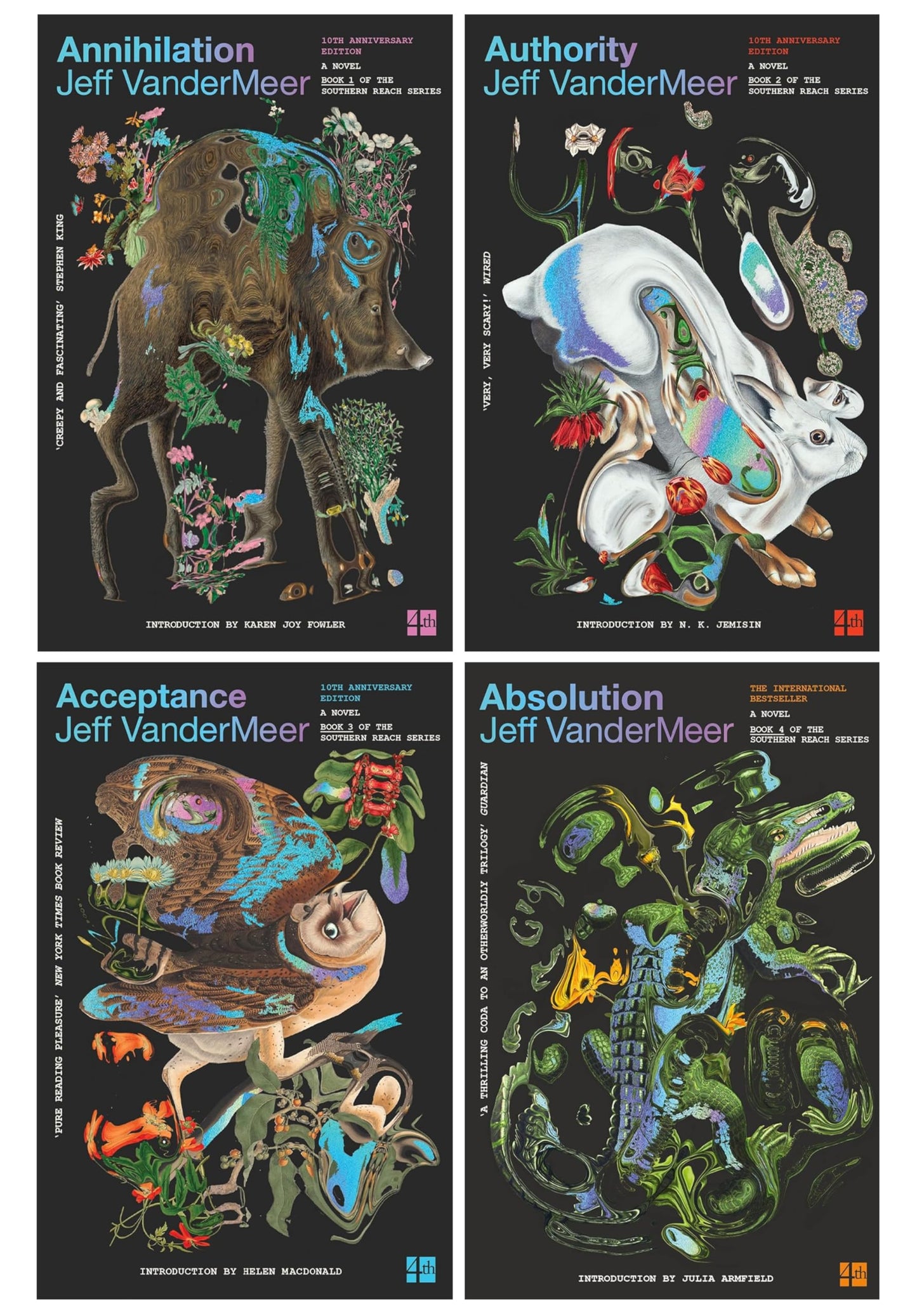 Libro: Southern Reach Series by Jeff VanderMeer 4 Books Collection Set (10th Anniversary Edition)