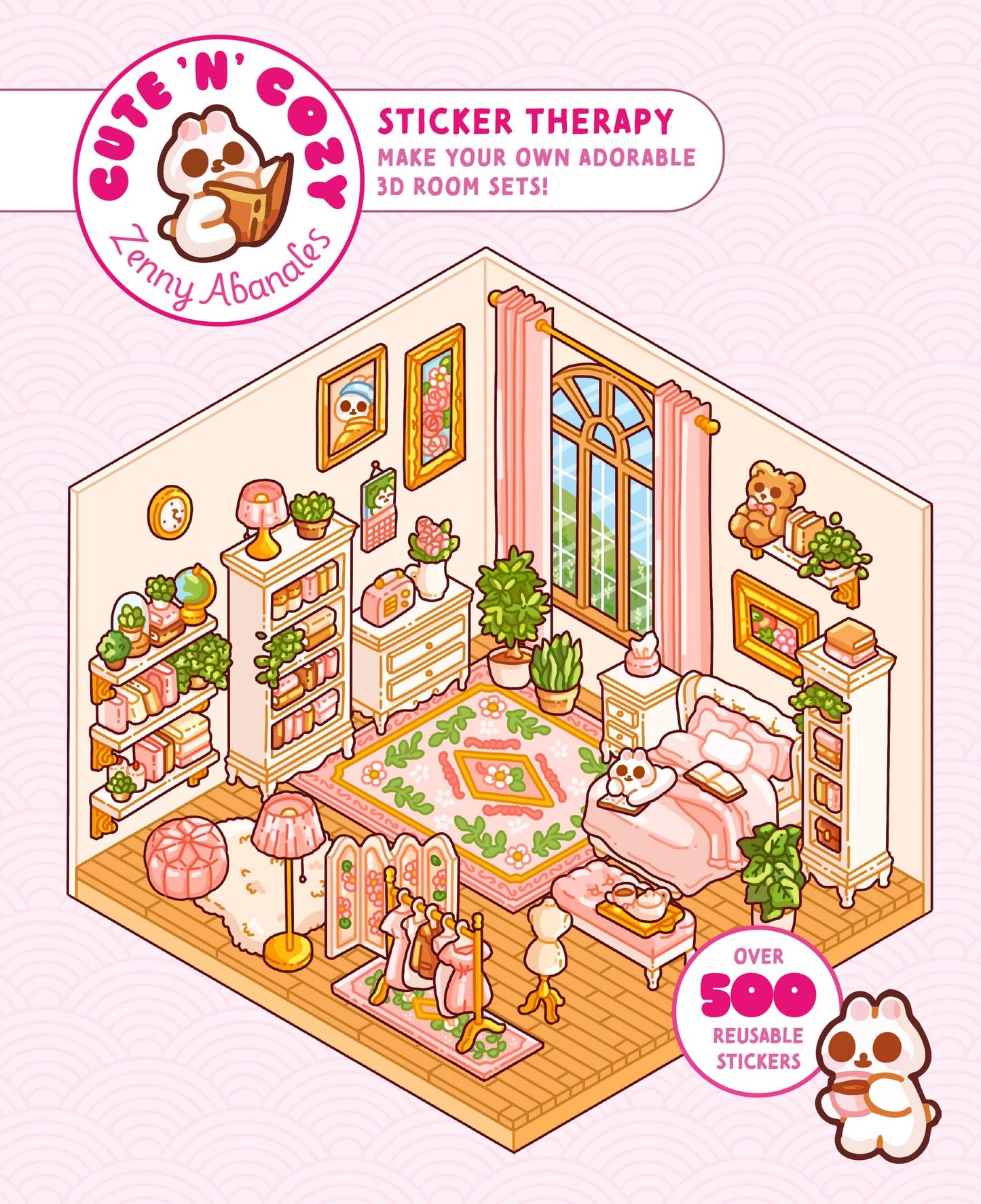 Libro: Cute 'n' Cozy Sticker Therapy: Make Your Own Adorable 3D Room Sets: Over 500 Stickers!