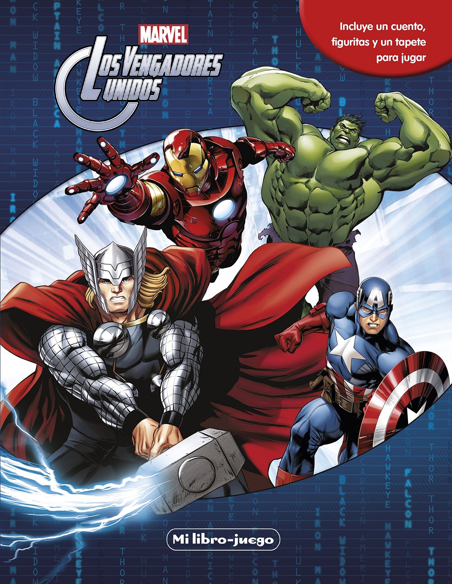 Libro: Los Vengadores. Libroaventuras: Incluye un cuento, figuritas y un tapete