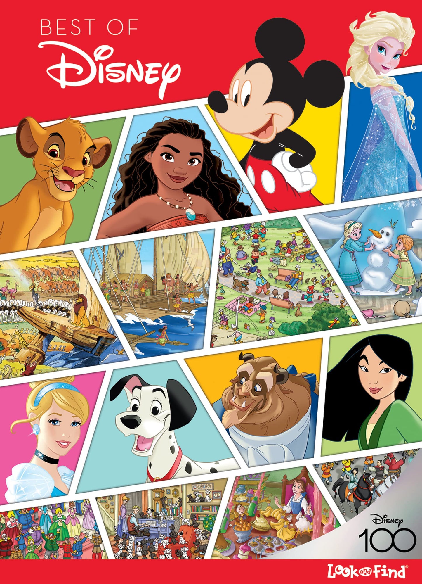 Libro: Best of Disney Look and Find Activity Book – Celebrating 100 Years of Wonder - Includes Mickey mouse, Frozen, Princesses, Moana, and More! - PI Kids