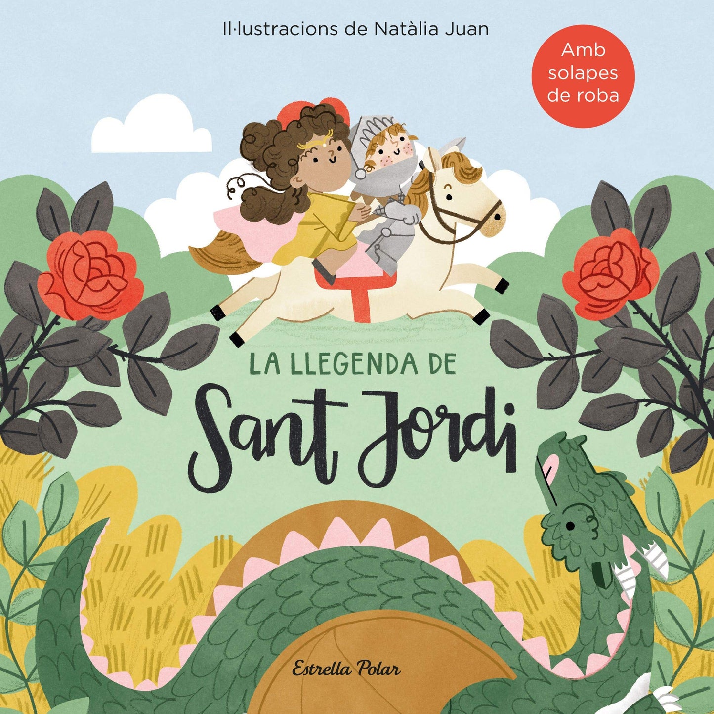 Libro: La llegenda de Sant Jordi amb solapes de roba