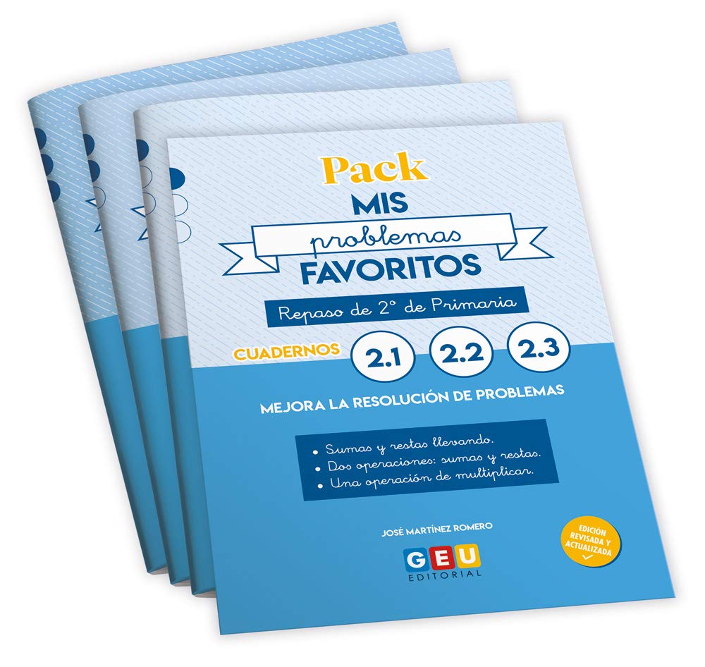 Libro: PACK PROBLEMAS MATEMATICAS 2 PRIMARIA | Sumas y Restas Con Llevadas 2 Primaria | Mis Problemas Favoritos 2.1, 2.2 y 2.3