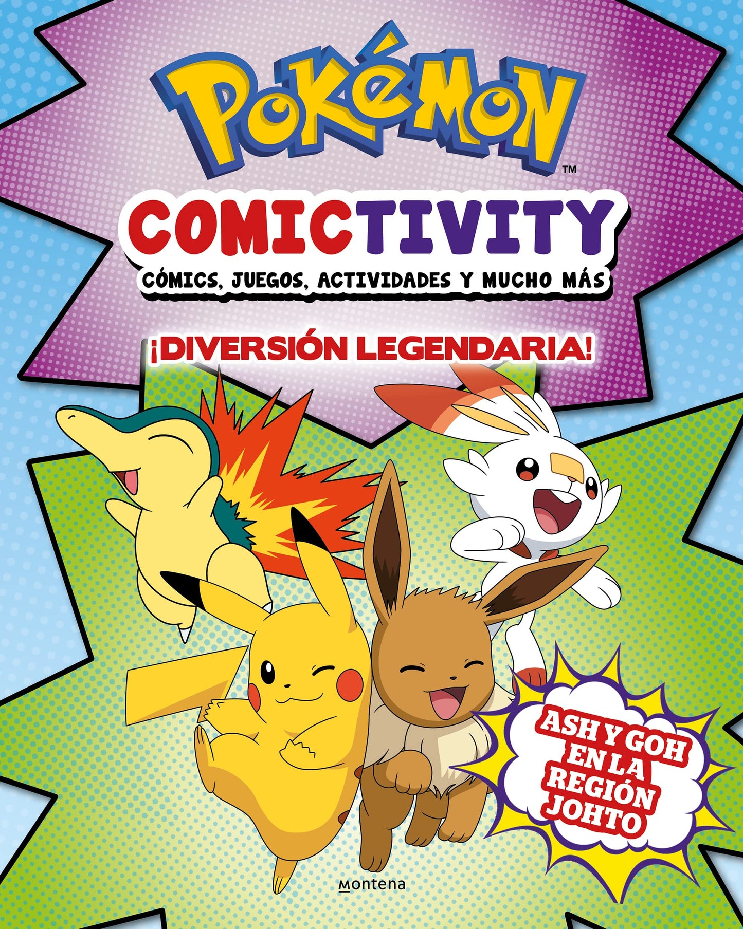 Libro: Pokémon Comictivity - ¡Diversión legendaria! Ash y Goh en la Región Johto: Cómics, juegos, actividades y mucho más