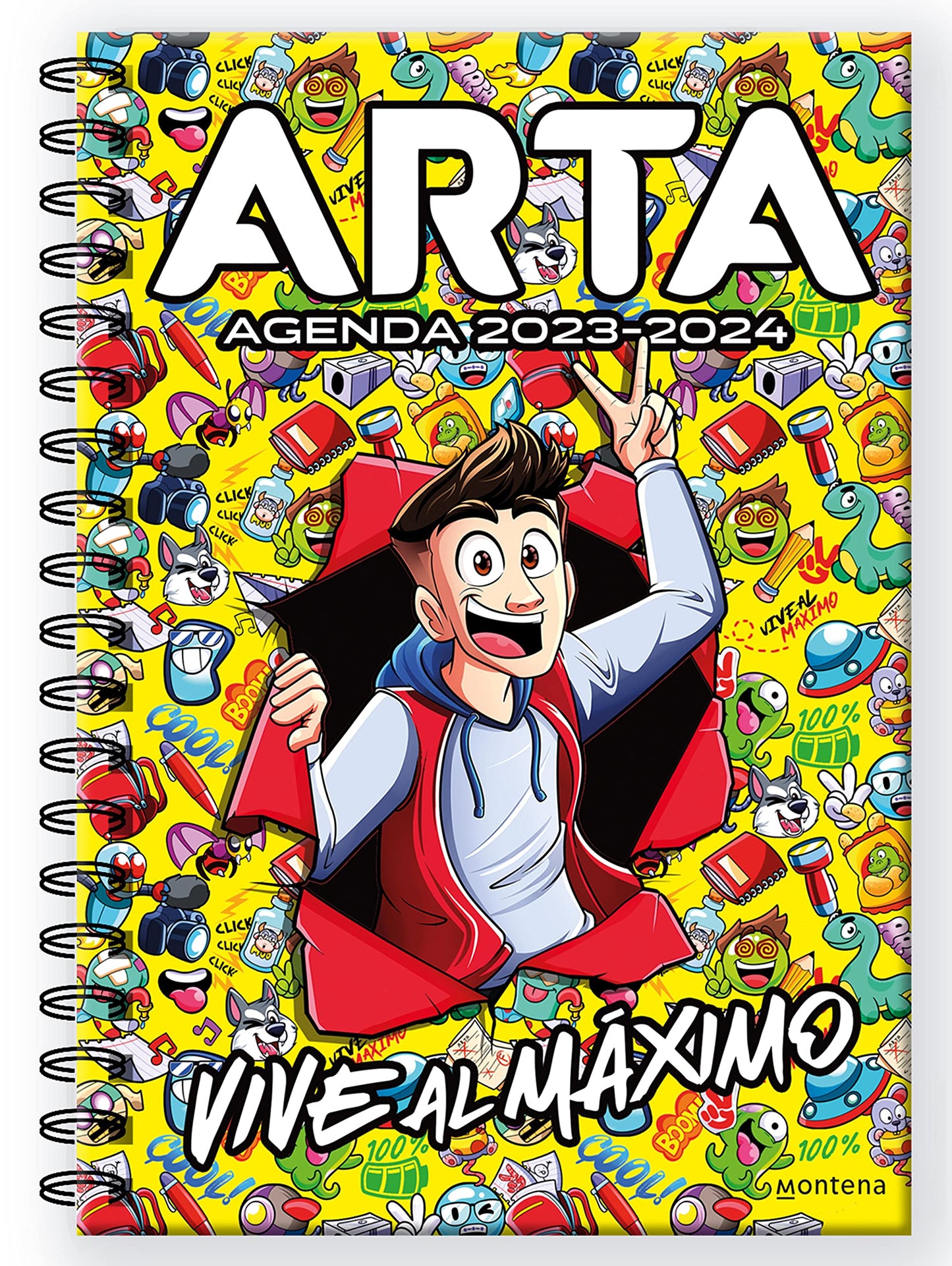 Libro: Arta Game - Agenda escolar 2023-2024. Vive al máximo: Con actividades y pegatinas para niños y niñas (Lo más visto)