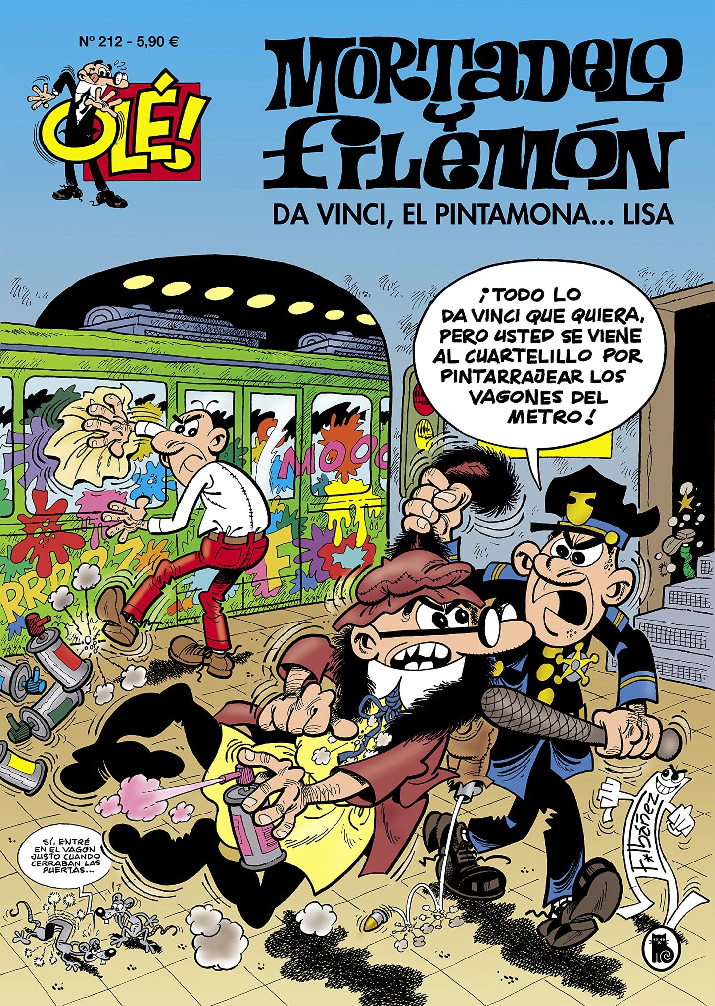 Mortadelo y Filemón. Da Vinci, El Pintamona... Lisa (Olé! Mortadelo 212) (Bruguera Clásica)