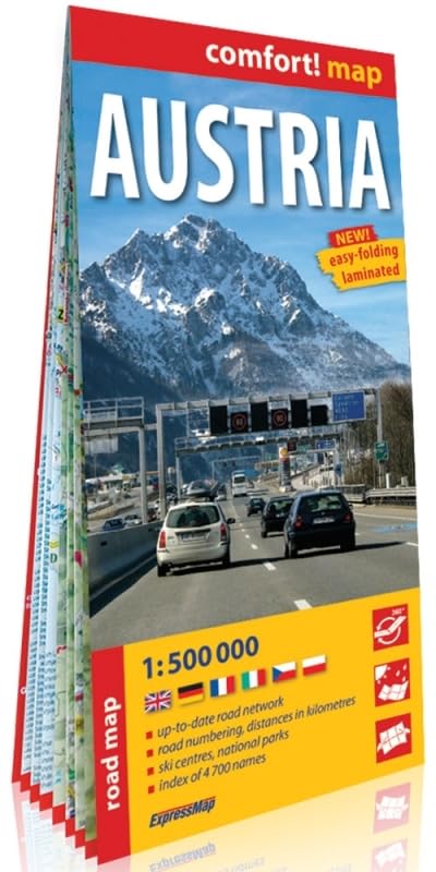 Libro: Autriche 1/500.000 (carte grand format laminée). Austria (Carte Laminée Routière et Touristique Comfort! Map)