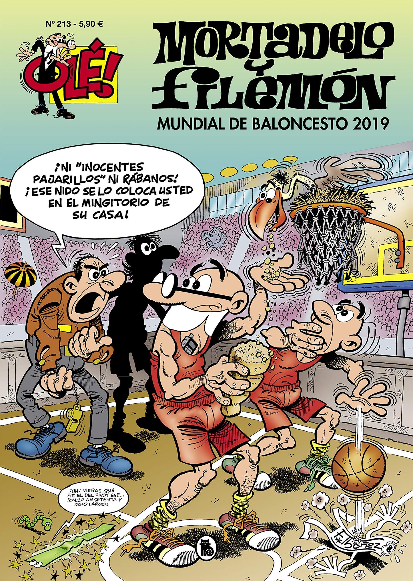 Libro: Mortadelo y Filemón. Mundial de baloncesto 2019 (Olé! Mortadelo 213)