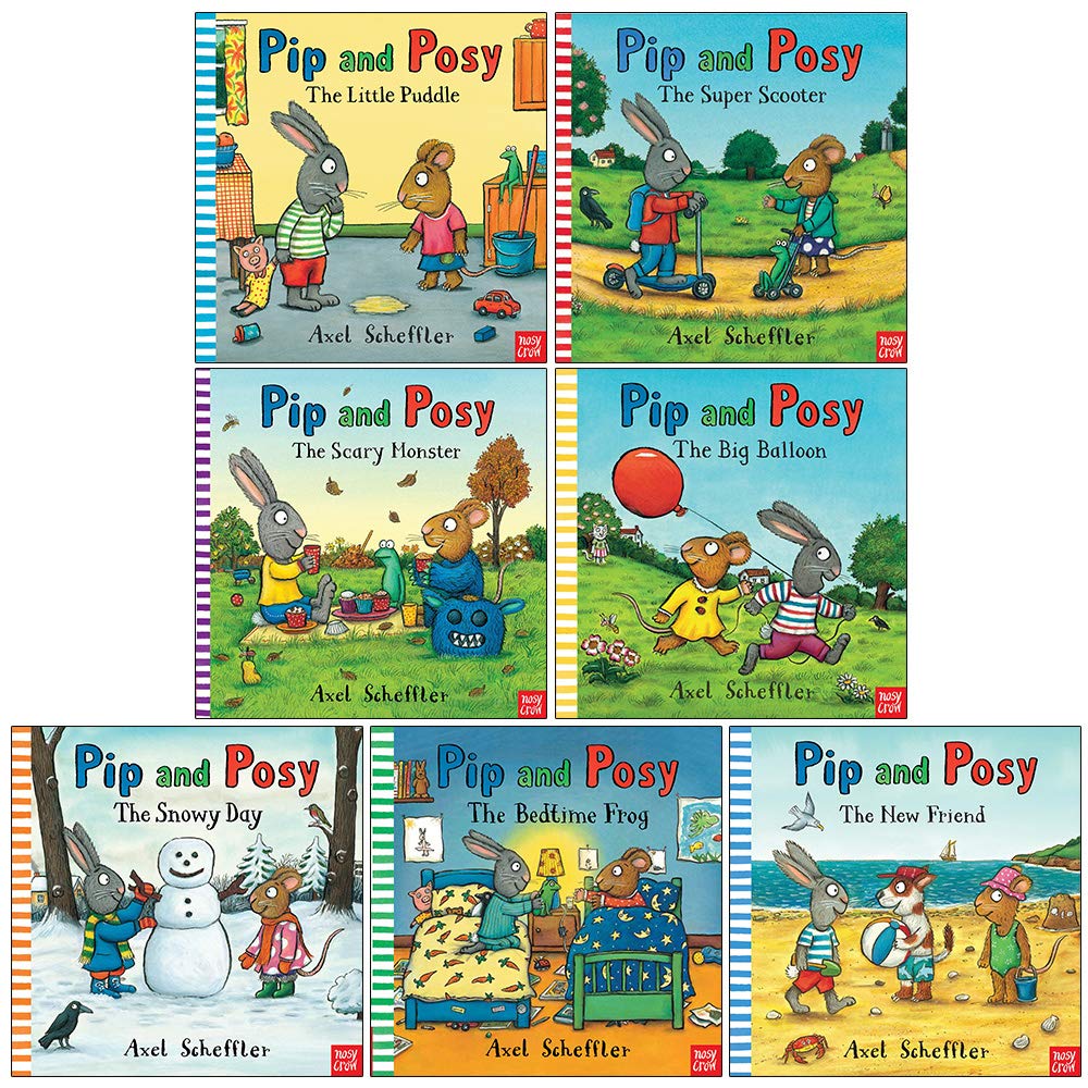 Libro: Pip and Posy Series 1-7 Books Collection Set by Axel Scheffler (The Little Puddle, The Super Scooter, The Scary Monster, The Big Balloon, The Snowy Day, The Bedtime Frog, The New Friend)