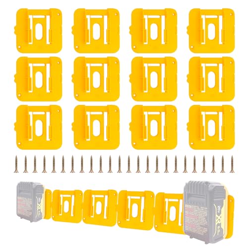 GIPFTYAG---Paquete-de-12-soportes-de-batería-para-Dewalt-de-20-V,-compatible-con-DCB200,-DCB201,-DCB202,-DCB203-y-DCB204-(con-24-tornillos,-sin-batería)