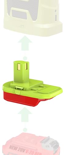 Actualización-de-adaptador-NovaQuantic-para-herramientas-Ryobi-de-18-V:-compatible-con-baterías-Craftsman-nuevas-de-20-V-V-20-estilo-rojo-(no-B&D).-Instalación-para-fuente-de-alimentación-(sin-función-de-carga).-Solo-1-adaptador.