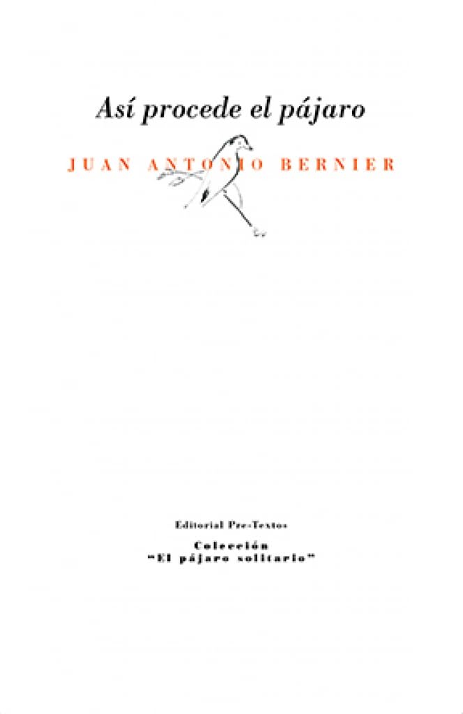 Libro: Así procede el pájaro (El pájaro solitario)