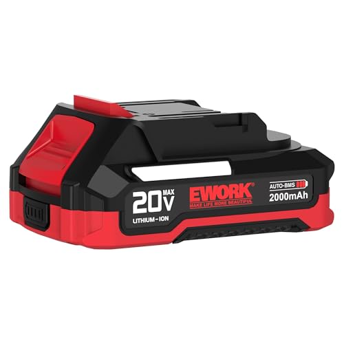 Batería-de-iones-de-litio-EWORK-de-2,0-Ah-para-herramientas-eléctricas-inalámbricas-de-las-series-20-V-Max-y-21-V-Max